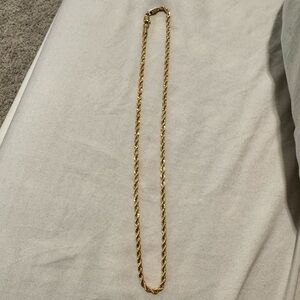 Anti tarnish rope Gold Chain Necklace